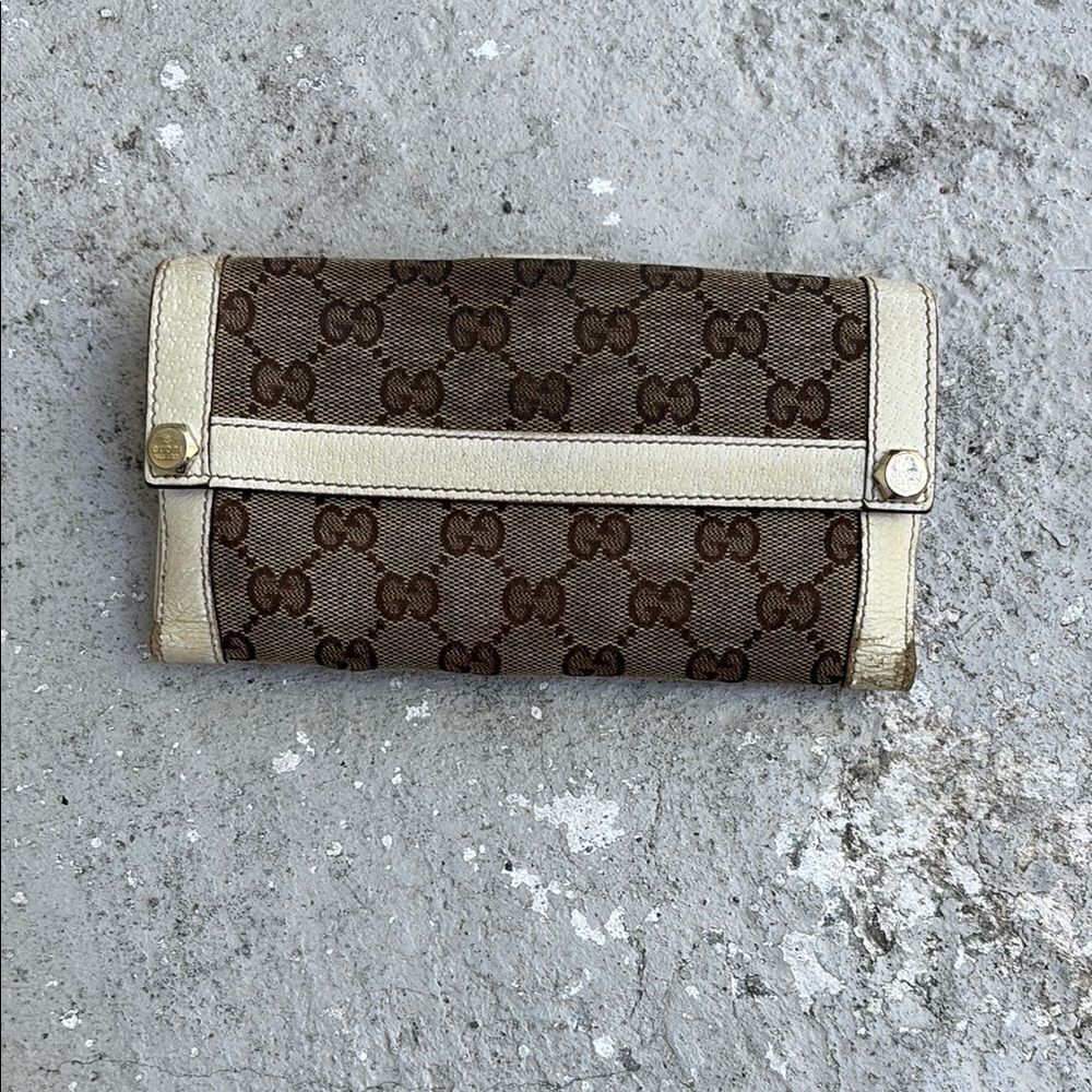 Vintage Gucci monogram continental wallet